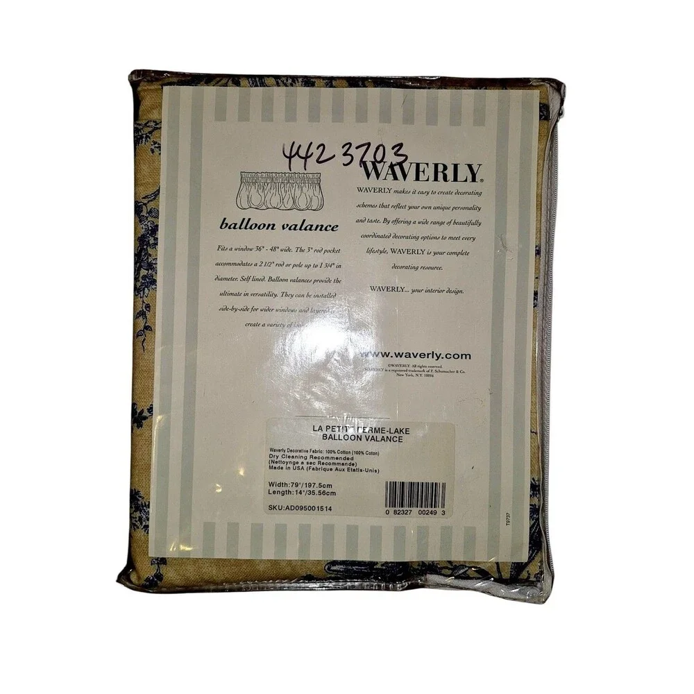 Waverly La Petite Ferme Blue Yellow Rooster Toile French Rooster Valance 1 Ea